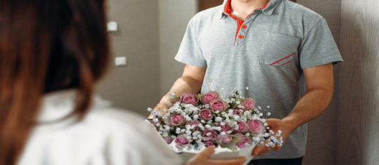 Une livraison de fleurs